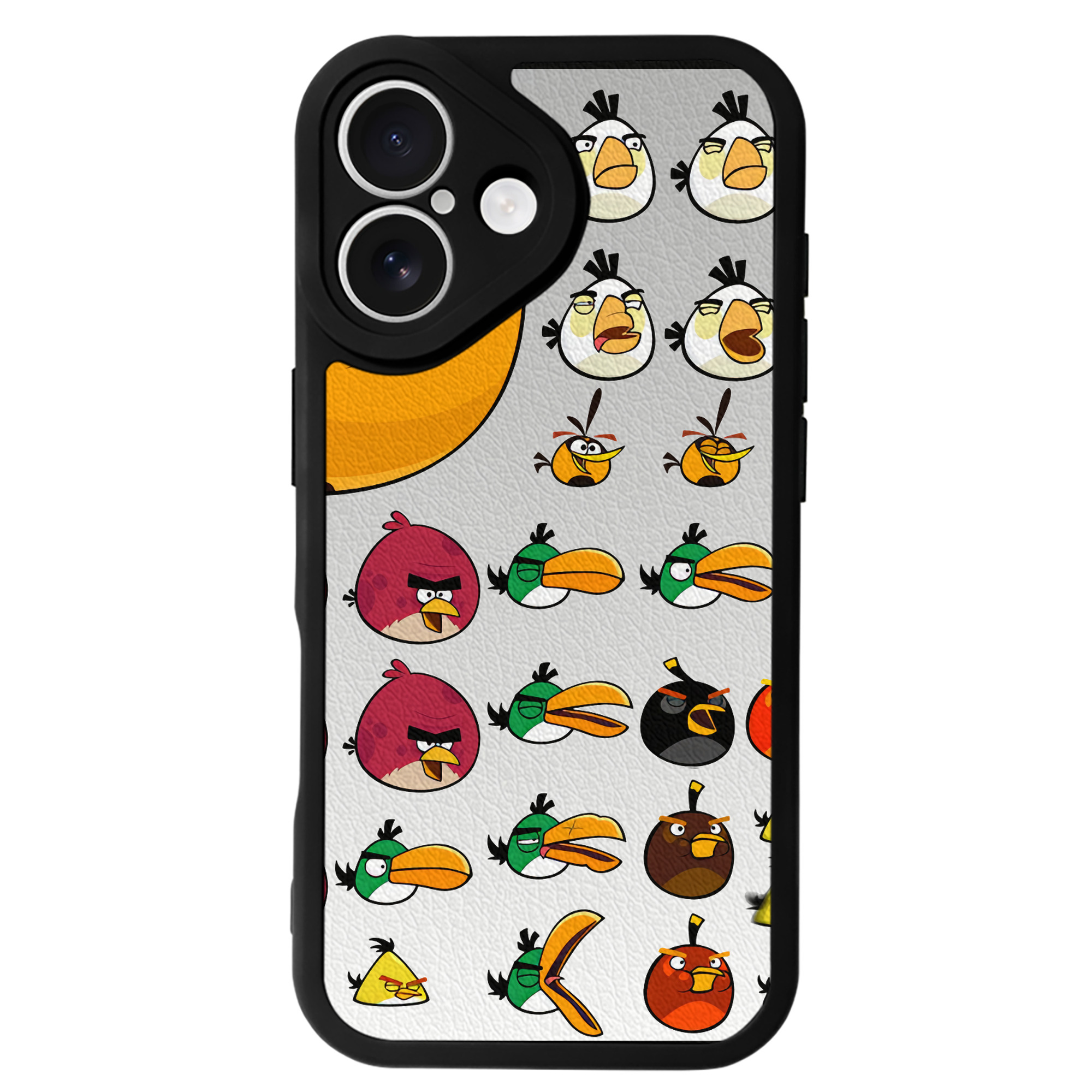 （画像用） Angry Birds アングリーバード 【iPhone 16シリーズ対応】シリコンスマホケース（レザー調） 材質：シリコン